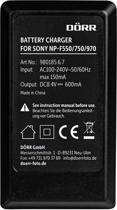 DÖRR 2 stk. NP-F550 Batterier m/ Oplader