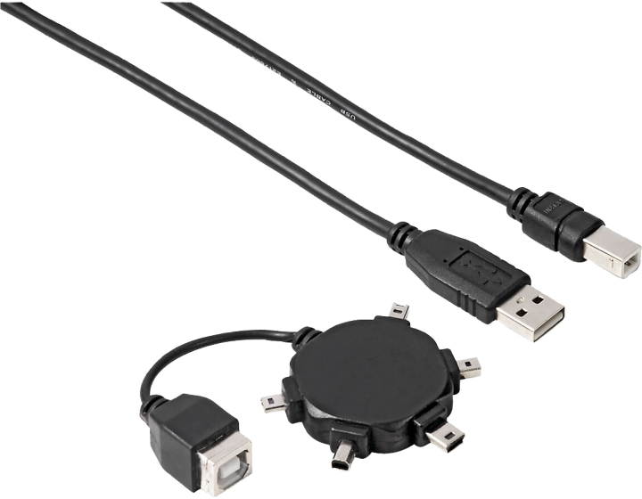 Hama Adapterkit USB-A 2.0 til 5x Mini-USB