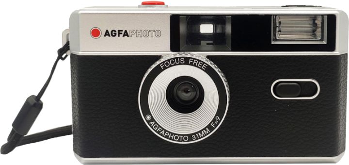 AGFAPHOTO 35mm Analog Kamera Sort Inkl. 1 Film & 1 Batteri