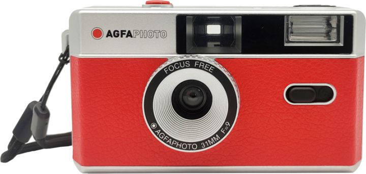 AGFAPHOTO 35mm Analog Kamera Rød Inkl. 1 Film & 1 Batteri