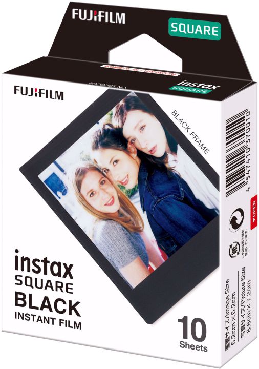 FUJIFILM Instax Square Film - Black Frame (Sort)
