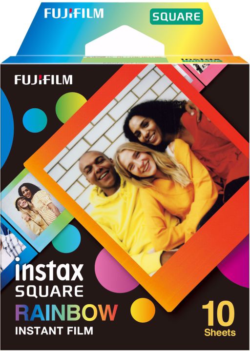 FUJIFILM Instax Square Film - Rainbow (Regnbue)