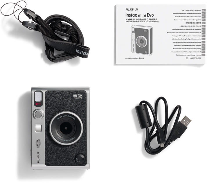 FUJIFILM Instax Mini Evo Hybrid-Kamera - Black (Sort)