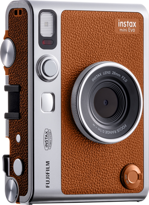 FUJIFILM Instax Mini Evo Hybrid-Kamera - Brown (Brun)