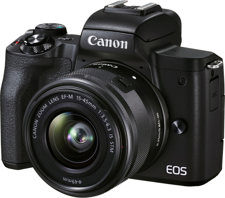 Canon EOS M50 Mark II Sort Kit m/ EF-M 15-45mm F3.5-6.3 IS STM