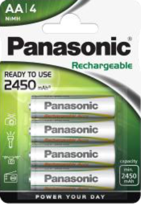 Panasonic Rechargeable 4 stk. Genopladelige AA Batterier