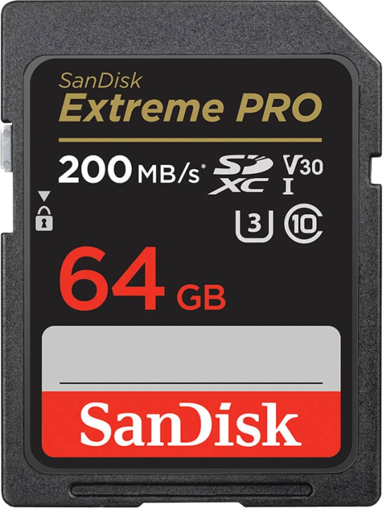 SanDisk Extreme Pro 64GB SD-Kort - 200MB/s SDXC UHS-I