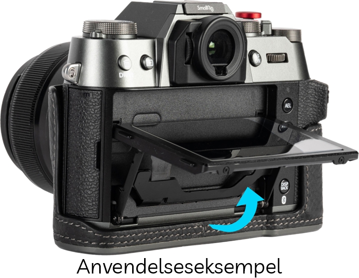SmallRig 4709 Læder Halv Etui & Håndledsrem til FUJIFILM X-T50 - Sort