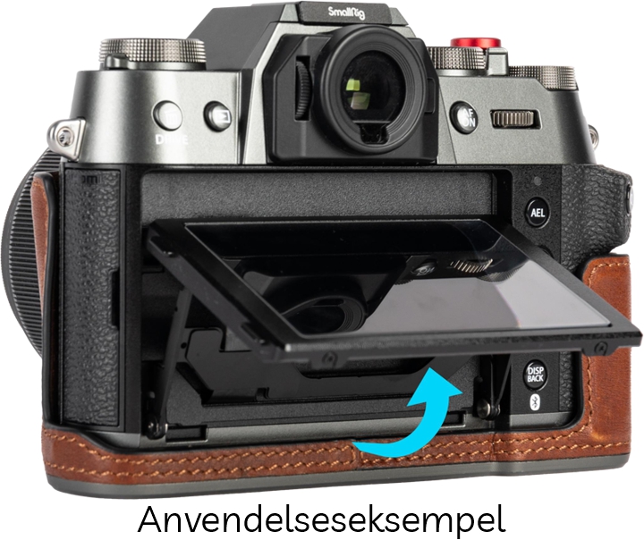 SmallRig 4709 Læder Halv Etui & Håndledsrem til FUJIFILM X-T50 - Brun