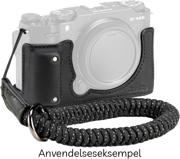 SmallRig 4879 Læder Halv Etui & Håndledsrem til FUJIFILM X-M5 -Sort