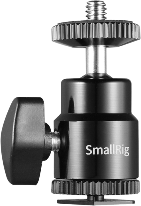 SmallRig 2059 Cold Shoe Kuglehoved Adapter m/ 1/4'' Skrue - 2 stk.