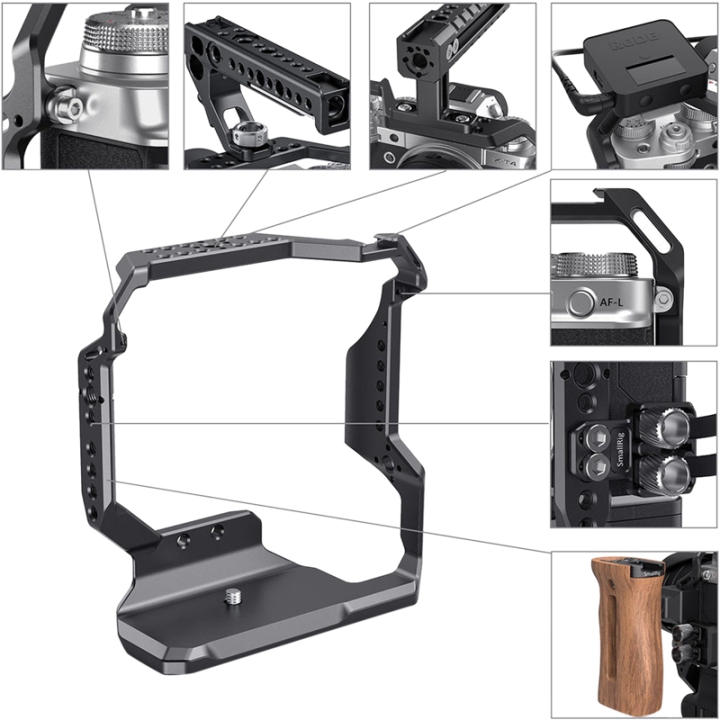 SmallRig 2810 Cage til FUJIFILM X-T4 m/ VG-XT4 Batterigreb