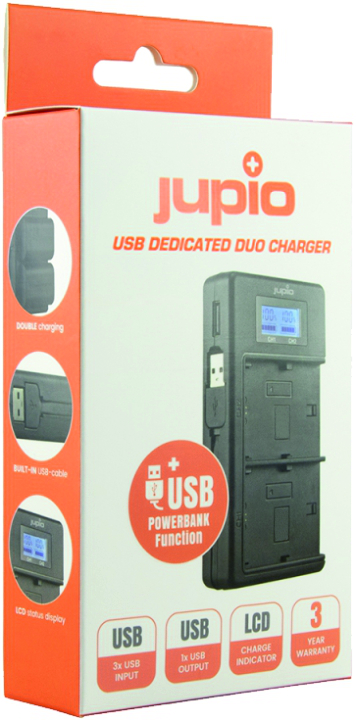 Jupio Canon LP-E6 USB Duo Oplader