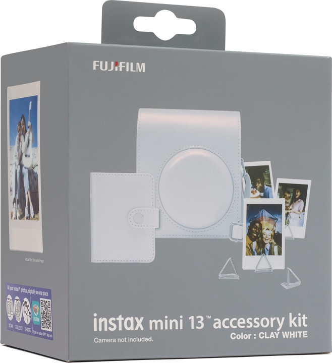FUJIFILM Instax Mini 13 Tilbehørskit - Clay White (Hvid)